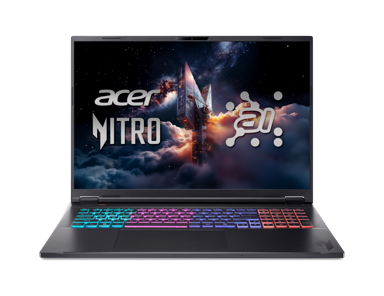 ACER Laptop Nitro 18 AN18-61-R0EJ / AMD Ryzen AI 9 365, 18", 2560x1600, 32GB, 1TB SSD, RTX 5070, bez OS, crni